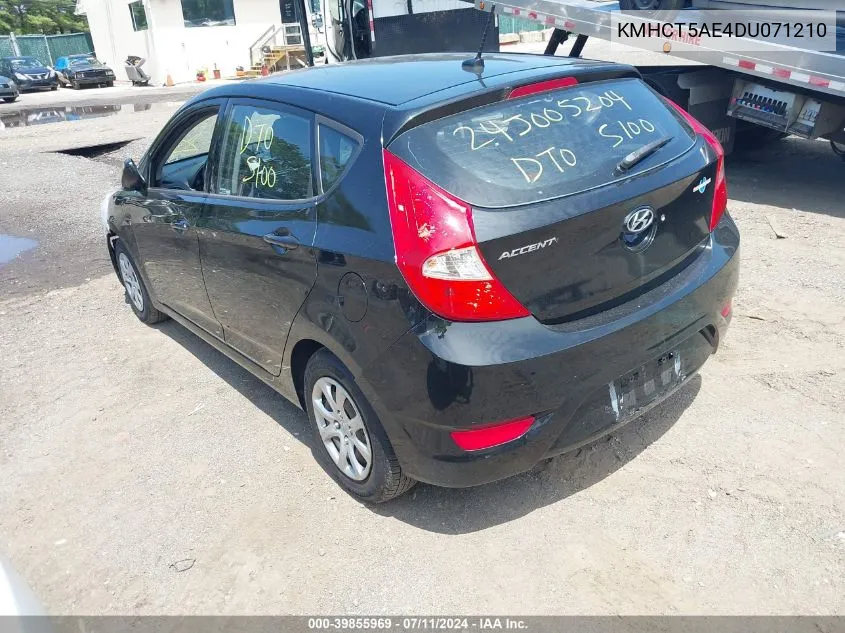 2013 Hyundai Accent Gs VIN: KMHCT5AE4DU071210 Lot: 39855969