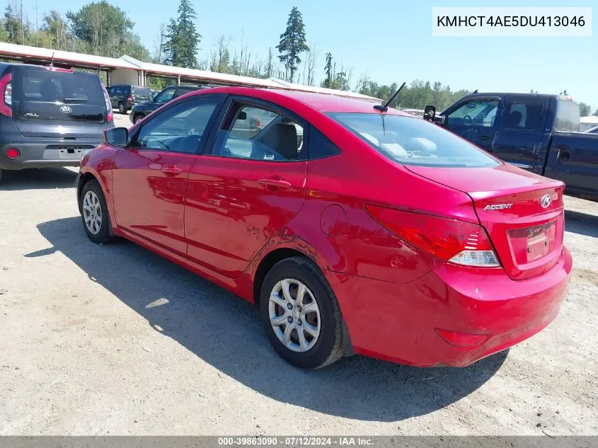 2013 Hyundai Accent Gls VIN: KMHCT4AE5DU413046 Lot: 39863090