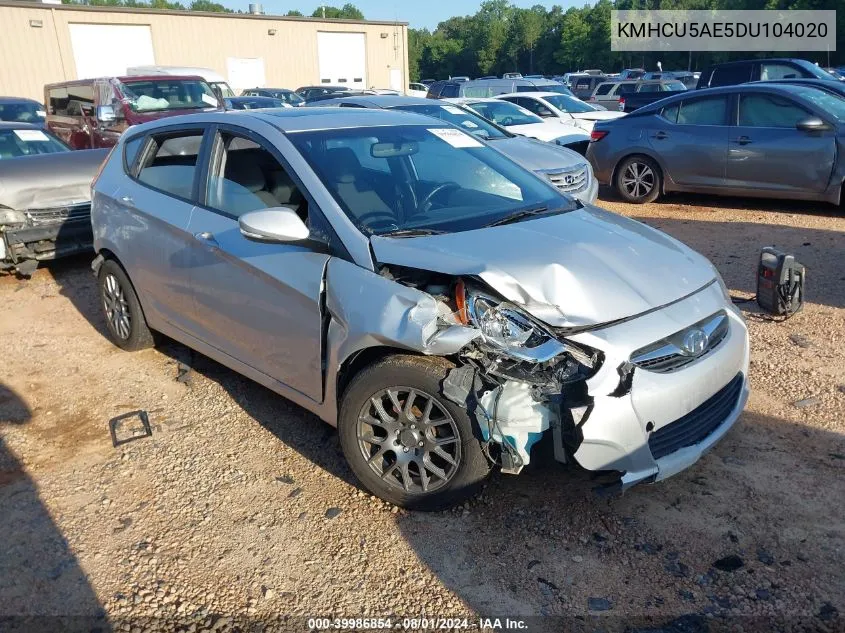 2013 Hyundai Accent Se VIN: KMHCU5AE5DU104020 Lot: 39986854