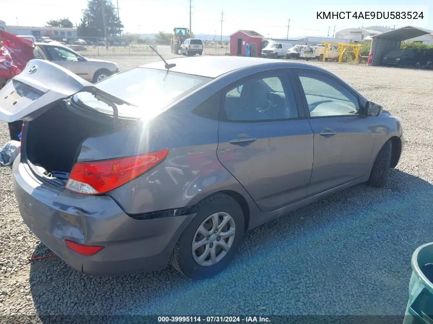 2013 Hyundai Accent Gls VIN: KMHCT4AE9DU583524 Lot: 39995114