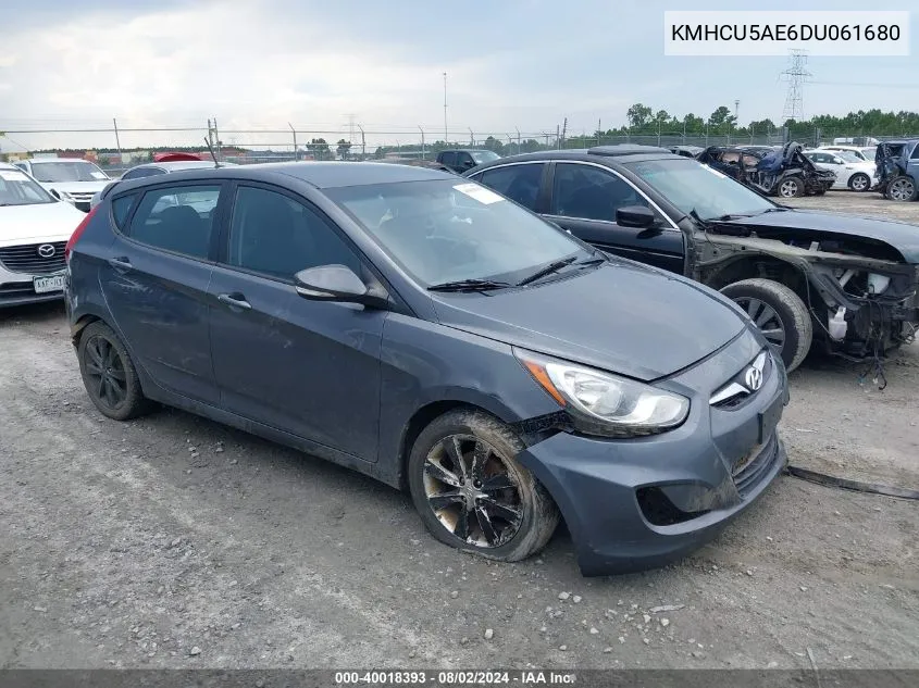 2013 Hyundai Accent Se VIN: KMHCU5AE6DU061680 Lot: 40018393