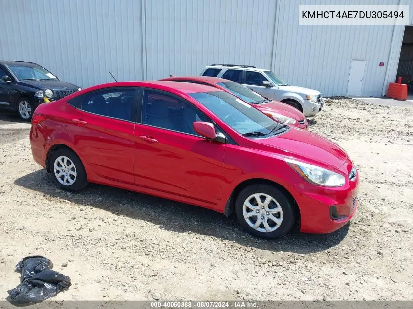 KMHCT4AE7DU305494 2013 Hyundai Accent Gls