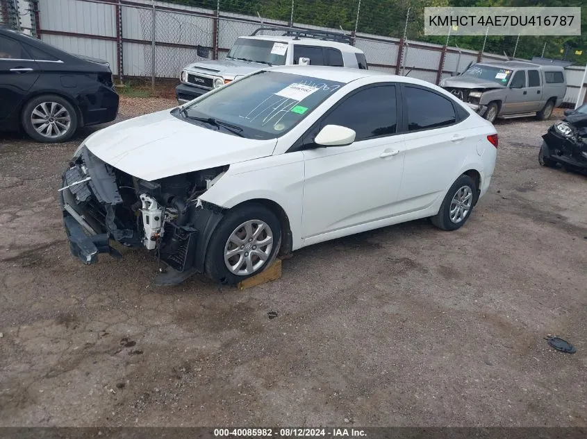 2013 Hyundai Accent Gls VIN: KMHCT4AE7DU416787 Lot: 40085982