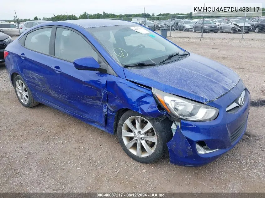 KMHCU4AE7DU433117 2013 Hyundai Accent Gls