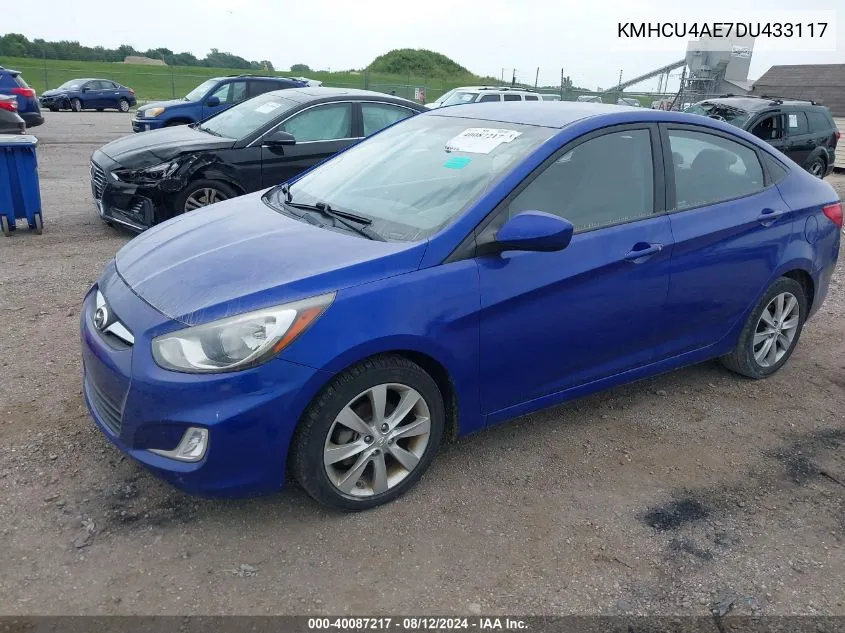 KMHCU4AE7DU433117 2013 Hyundai Accent Gls