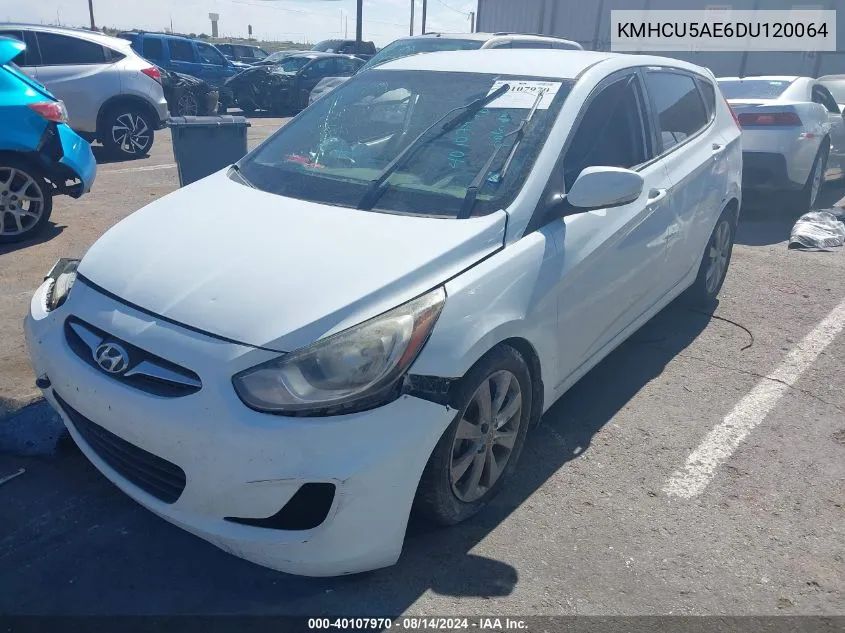 2013 Hyundai Accent Se VIN: KMHCU5AE6DU120064 Lot: 40107970