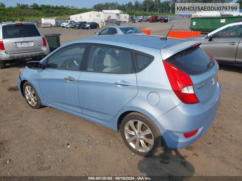 2013 Hyundai Accent Se VIN: KMHCU5AE0DU079799 Lot: 40135165