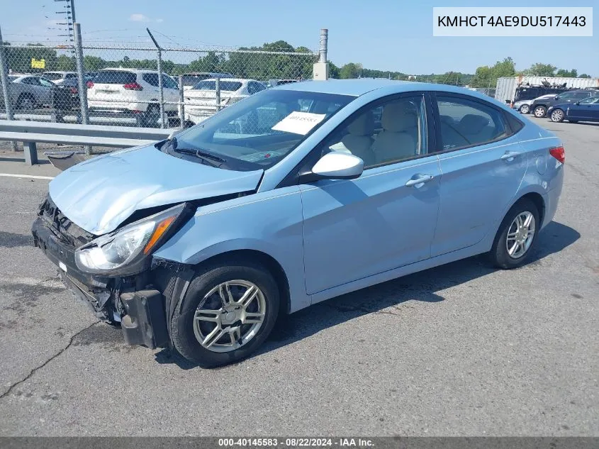 KMHCT4AE9DU517443 2013 Hyundai Accent Gls