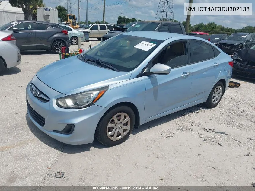 KMHCT4AE3DU302138 2013 Hyundai Accent Gls