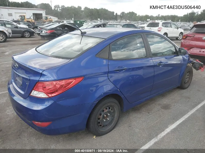 2013 Hyundai Accent Gls VIN: KMHCT4AE3DU506440 Lot: 40150971