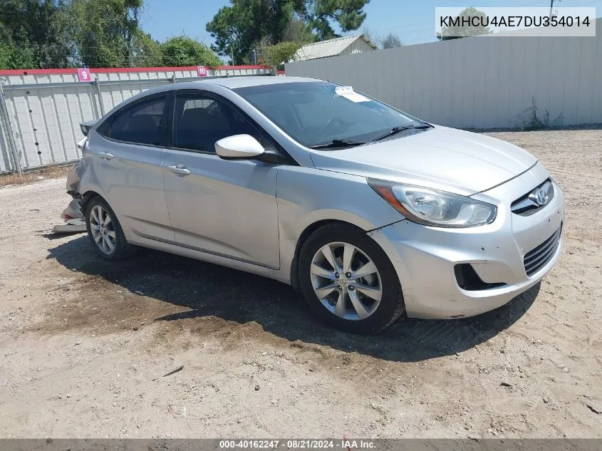 2013 Hyundai Accent Gls VIN: KMHCU4AE7DU354014 Lot: 40162247