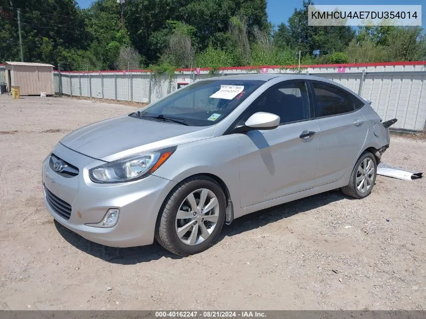 2013 Hyundai Accent Gls VIN: KMHCU4AE7DU354014 Lot: 40162247