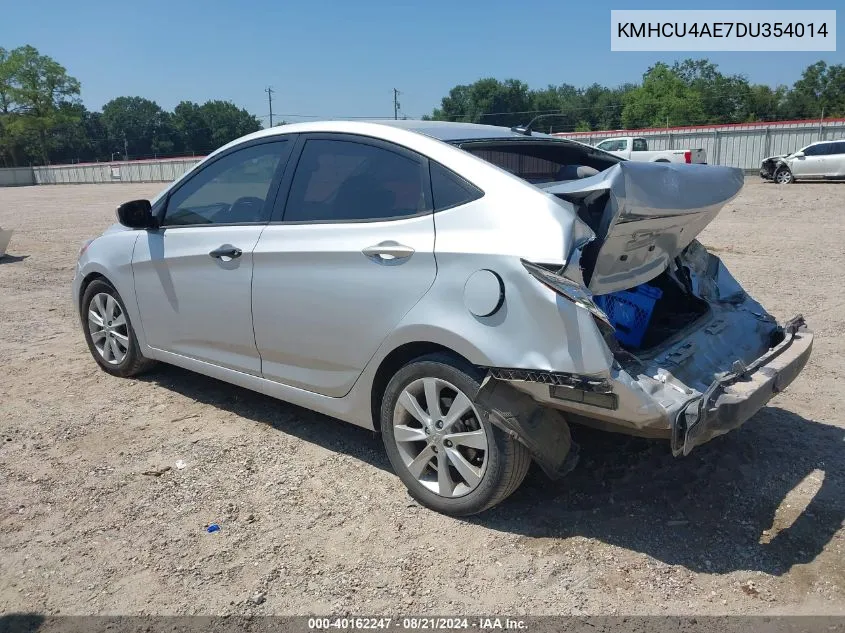 2013 Hyundai Accent Gls VIN: KMHCU4AE7DU354014 Lot: 40162247