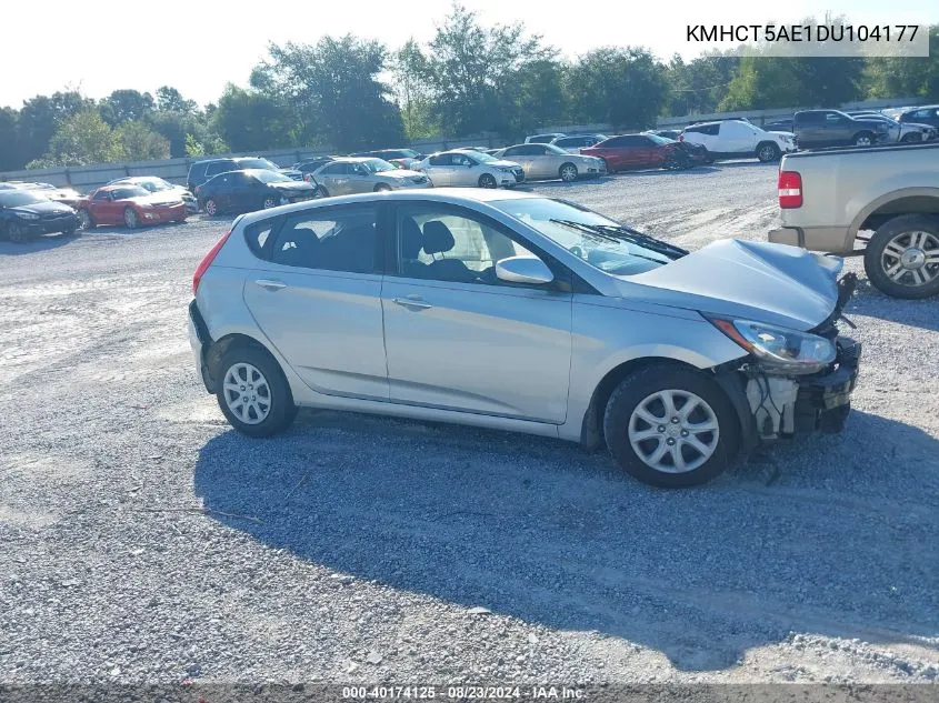 2013 Hyundai Accent Gs VIN: KMHCT5AE1DU104177 Lot: 40174125