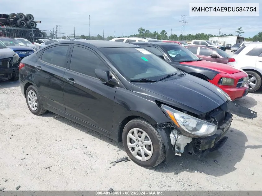 2013 Hyundai Accent Gls VIN: KMHCT4AE9DU584754 Lot: 40178451