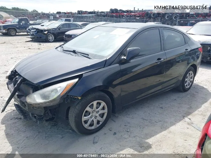 2013 Hyundai Accent Gls VIN: KMHCT4AE9DU584754 Lot: 40178451