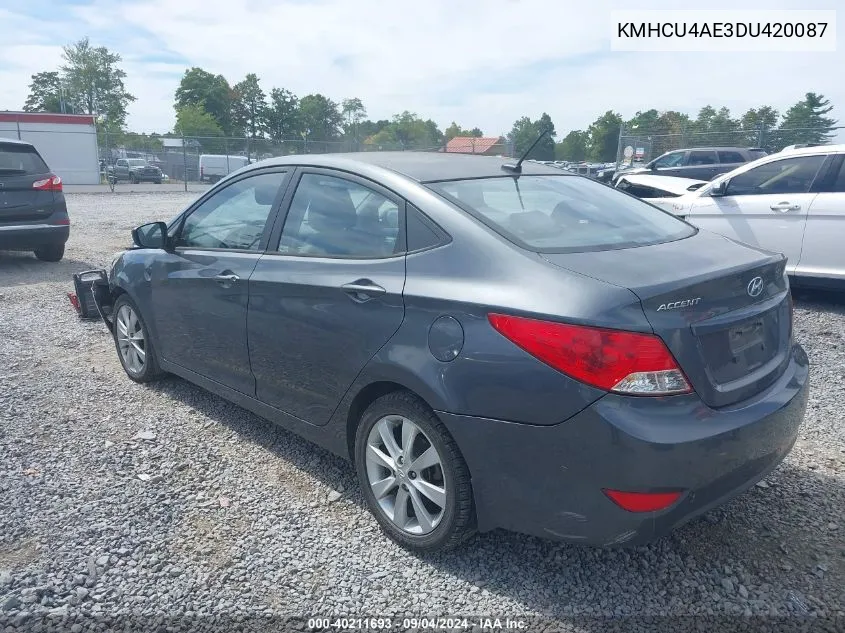 KMHCU4AE3DU420087 2013 Hyundai Accent Gls