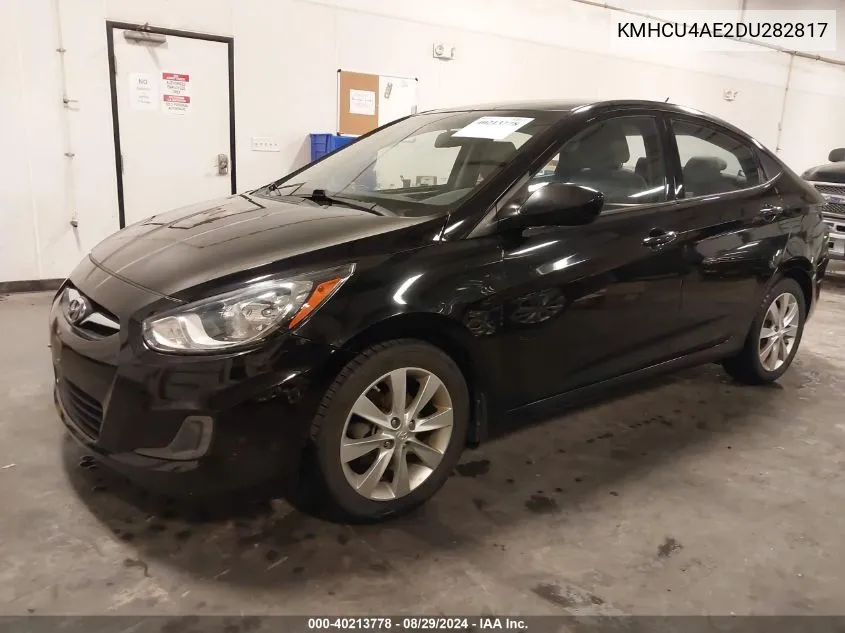 2013 Hyundai Accent Gls VIN: KMHCU4AE2DU282817 Lot: 40213778