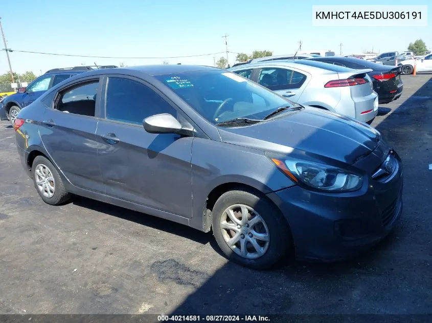 2013 Hyundai Accent Gls VIN: KMHCT4AE5DU306191 Lot: 40214581