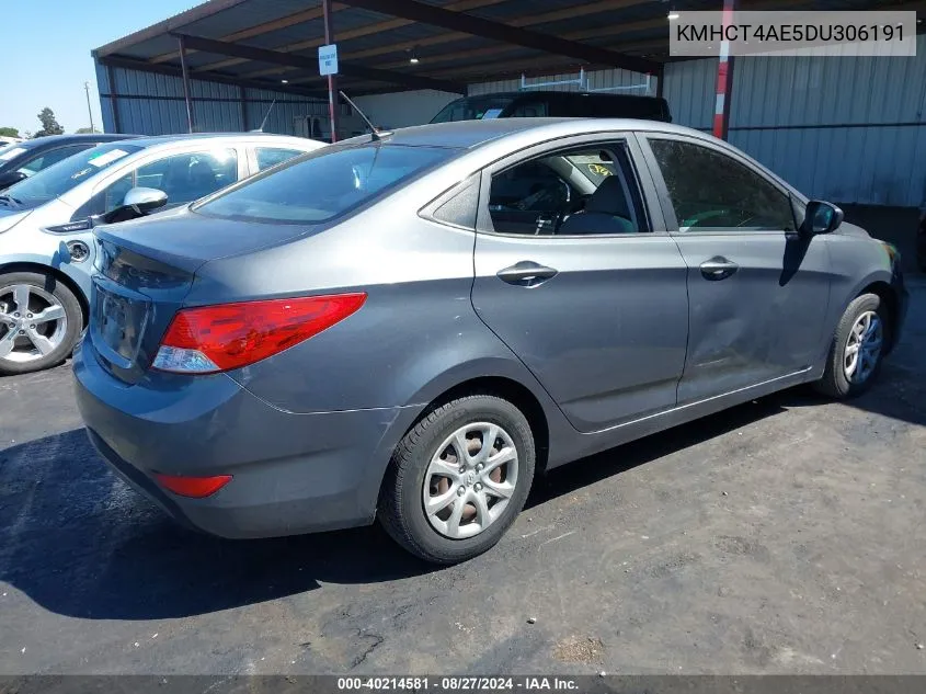 2013 Hyundai Accent Gls VIN: KMHCT4AE5DU306191 Lot: 40214581