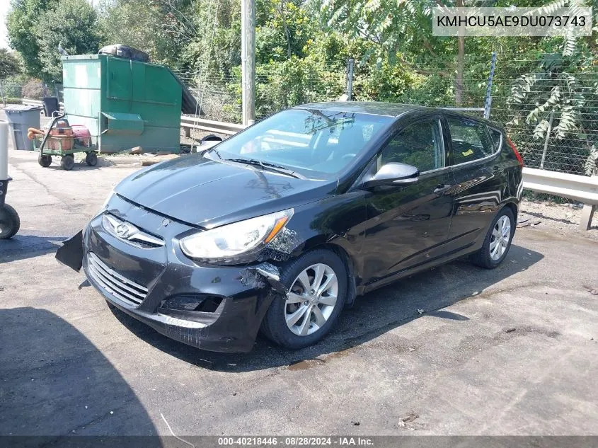 2013 Hyundai Accent Se VIN: KMHCU5AE9DU073743 Lot: 40218446