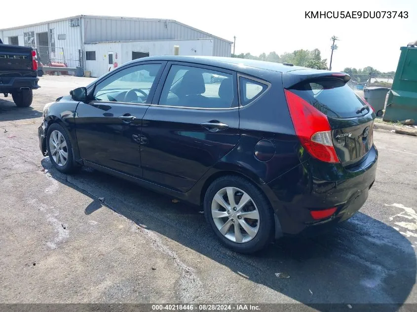 2013 Hyundai Accent Se VIN: KMHCU5AE9DU073743 Lot: 40218446