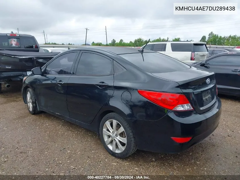 2013 Hyundai Accent Gls VIN: KMHCU4AE7DU289438 Lot: 40227784