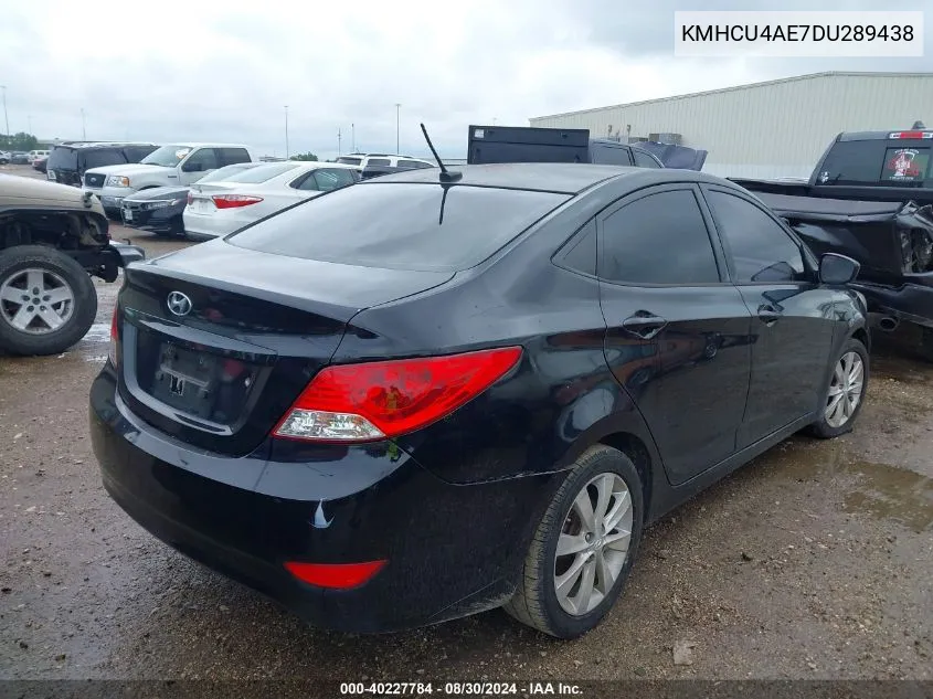 2013 Hyundai Accent Gls VIN: KMHCU4AE7DU289438 Lot: 40227784