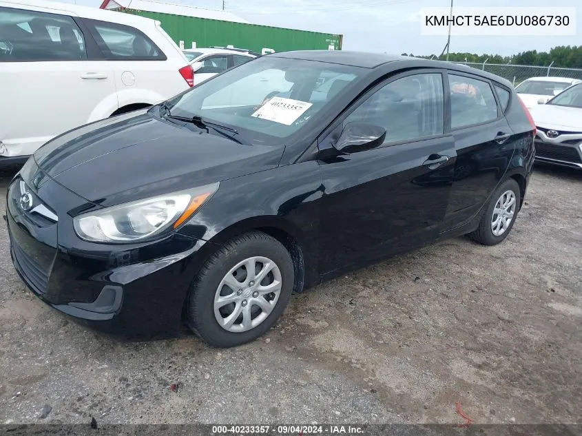 2013 Hyundai Accent Gs VIN: KMHCT5AE6DU086730 Lot: 40233357