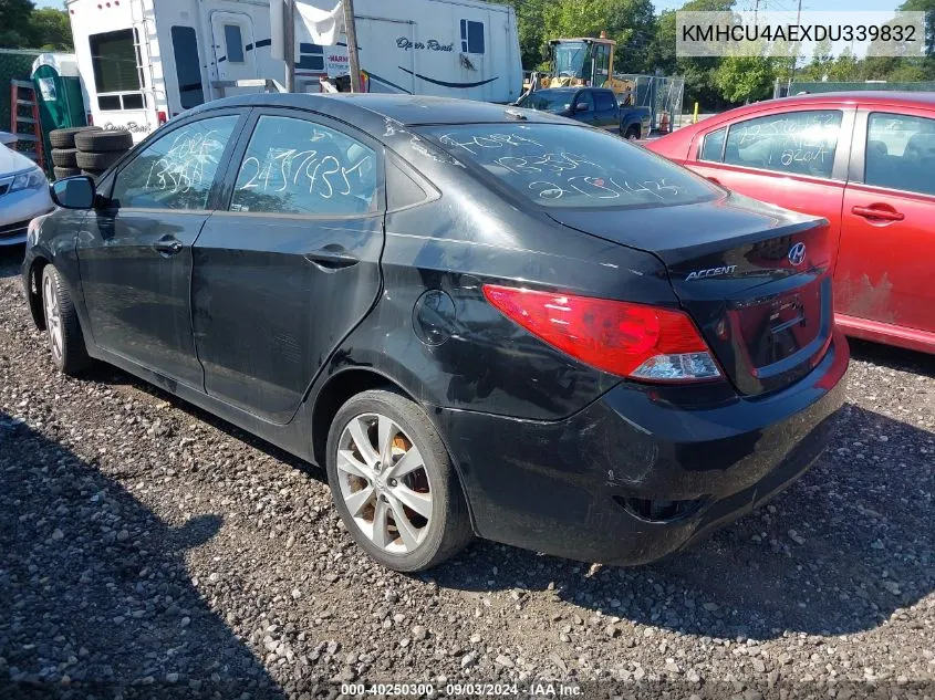 2013 Hyundai Accent Gls VIN: KMHCU4AEXDU339832 Lot: 40250300