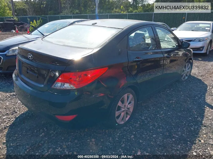 2013 Hyundai Accent Gls VIN: KMHCU4AEXDU339832 Lot: 40250300