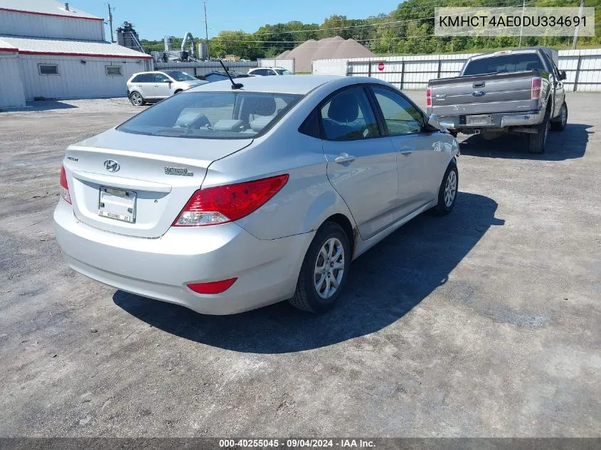 2013 Hyundai Accent Gls VIN: KMHCT4AE0DU334691 Lot: 40255045