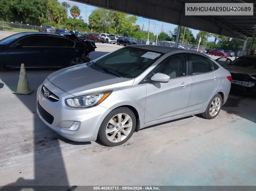 KMHCU4AE9DU420689 2013 Hyundai Accent Gls/Se