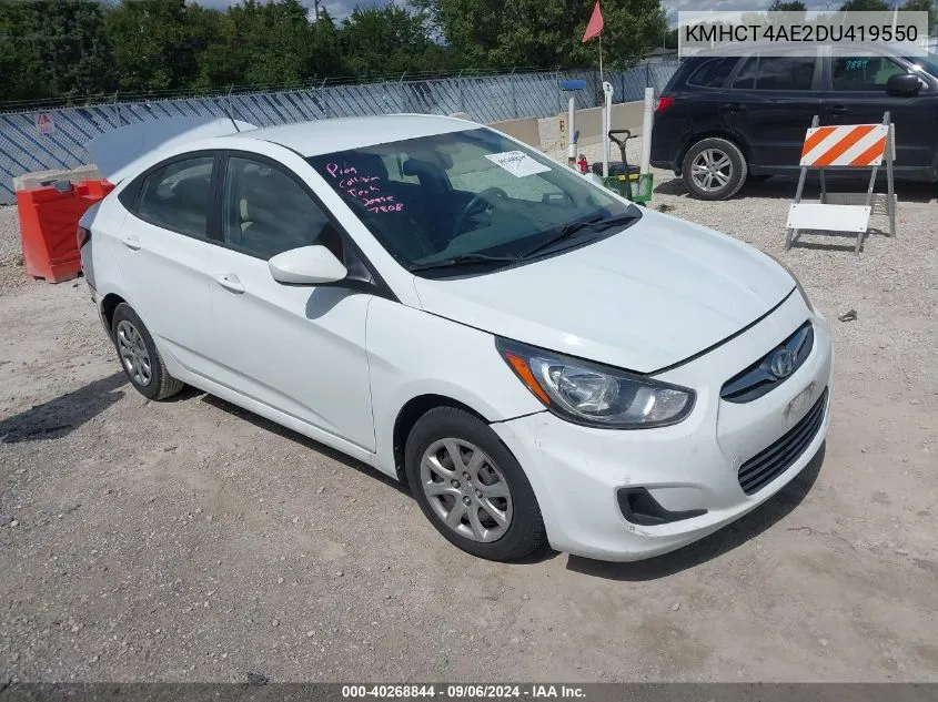 2013 Hyundai Accent Gls VIN: KMHCT4AE2DU419550 Lot: 40268844