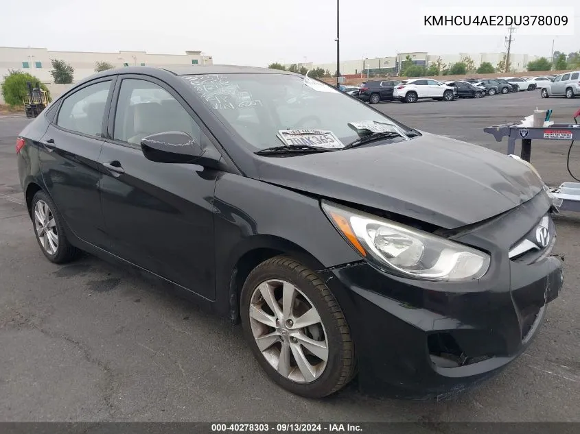 2013 Hyundai Accent Gls VIN: KMHCU4AE2DU378009 Lot: 40278303