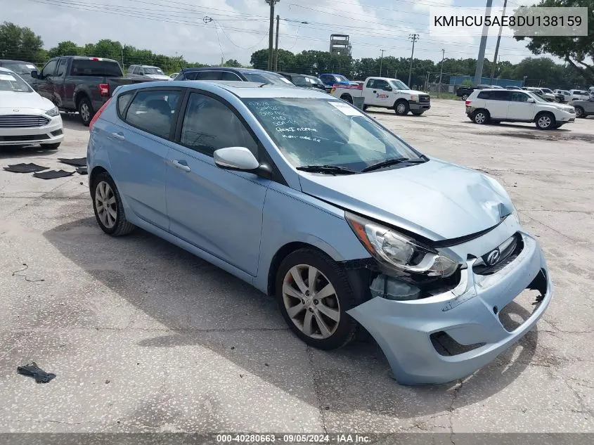 2013 Hyundai Accent Se VIN: KMHCU5AE8DU138159 Lot: 40280663