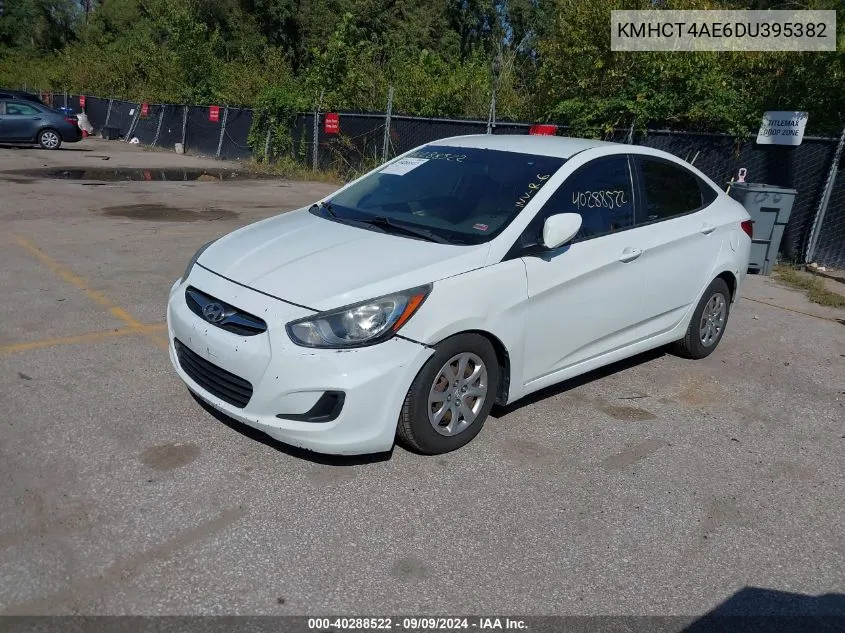 2013 Hyundai Accent Gls VIN: KMHCT4AE6DU395382 Lot: 40288522