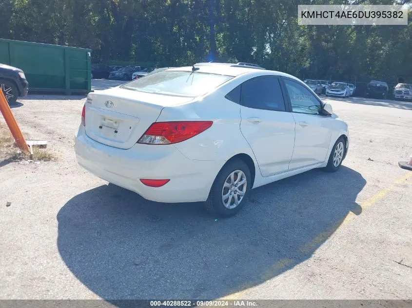 2013 Hyundai Accent Gls VIN: KMHCT4AE6DU395382 Lot: 40288522