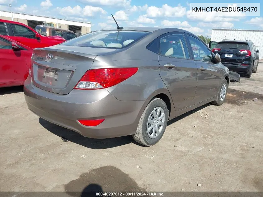 2013 Hyundai Accent Gls VIN: KMHCT4AE2DU548470 Lot: 40297612