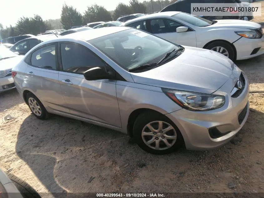 2013 Hyundai Accent Gls VIN: KMHCT4AE7DU501807 Lot: 40299543