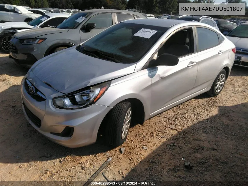 2013 Hyundai Accent Gls VIN: KMHCT4AE7DU501807 Lot: 40299543