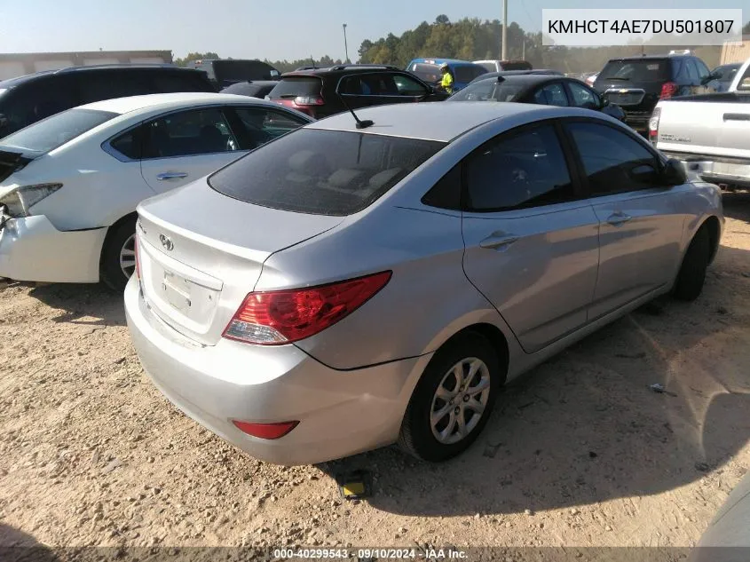 2013 Hyundai Accent Gls VIN: KMHCT4AE7DU501807 Lot: 40299543