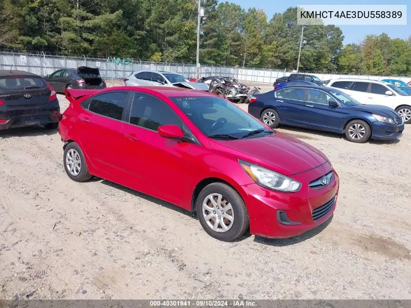 2013 Hyundai Accent Gls VIN: KMHCT4AE3DU558389 Lot: 40301941