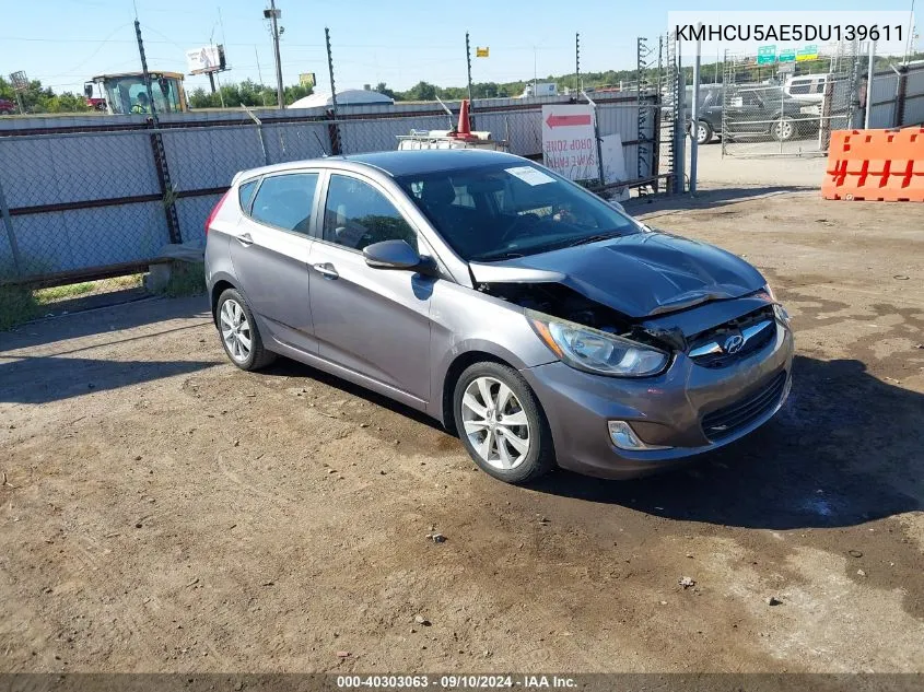 2013 Hyundai Accent Se VIN: KMHCU5AE5DU139611 Lot: 40303063