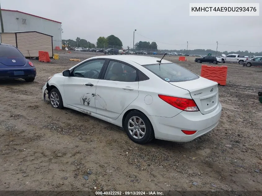 2013 Hyundai Accent Gls/Gs VIN: KMHCT4AE9DU293476 Lot: 40322252