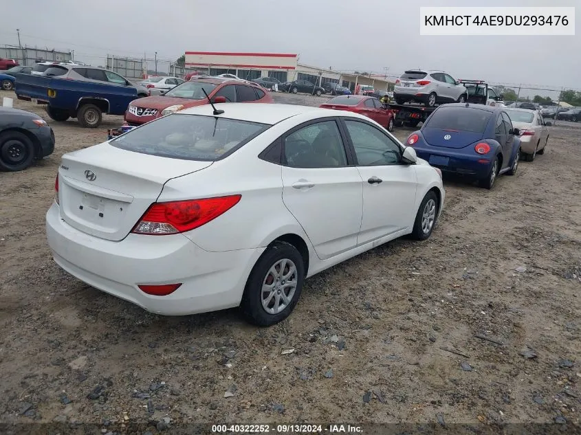 2013 Hyundai Accent Gls/Gs VIN: KMHCT4AE9DU293476 Lot: 40322252