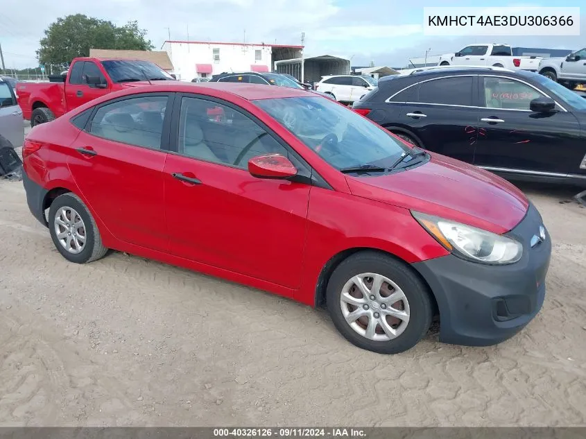 2013 Hyundai Accent Gls VIN: KMHCT4AE3DU306366 Lot: 40326126