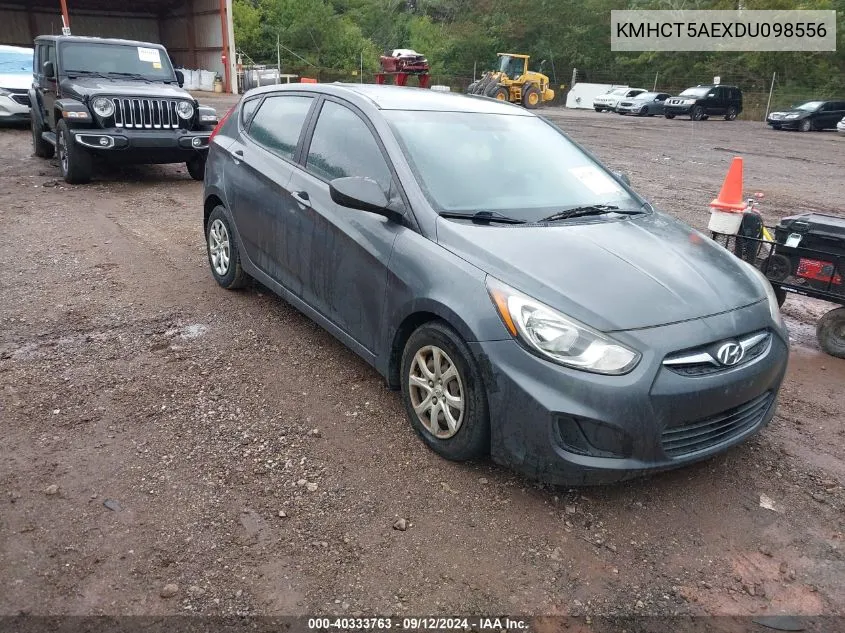 2013 Hyundai Accent Gs VIN: KMHCT5AEXDU098556 Lot: 40333763