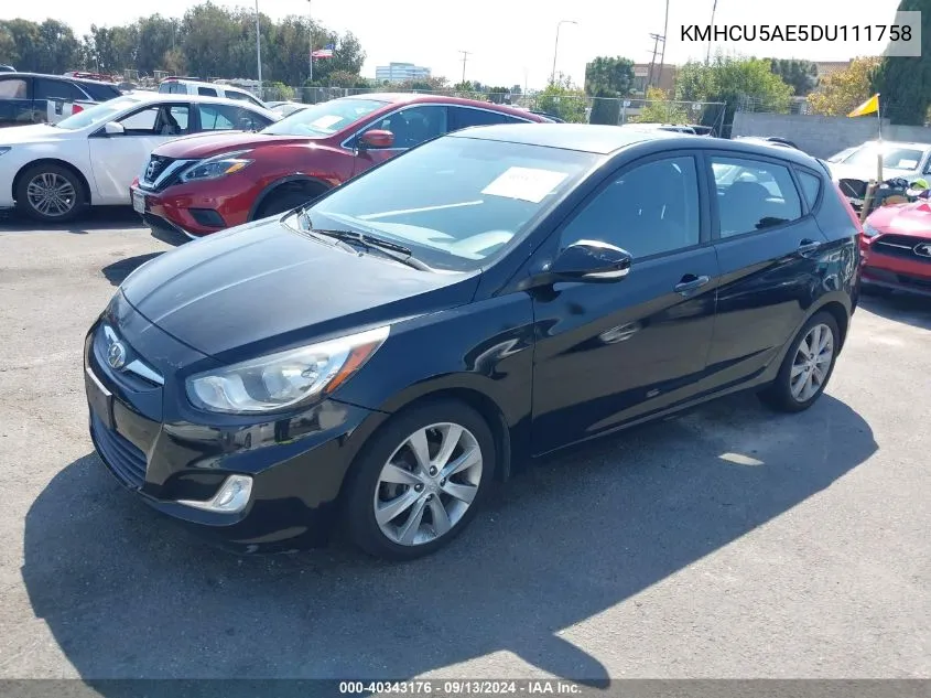 KMHCU5AE5DU111758 2013 Hyundai Accent Se