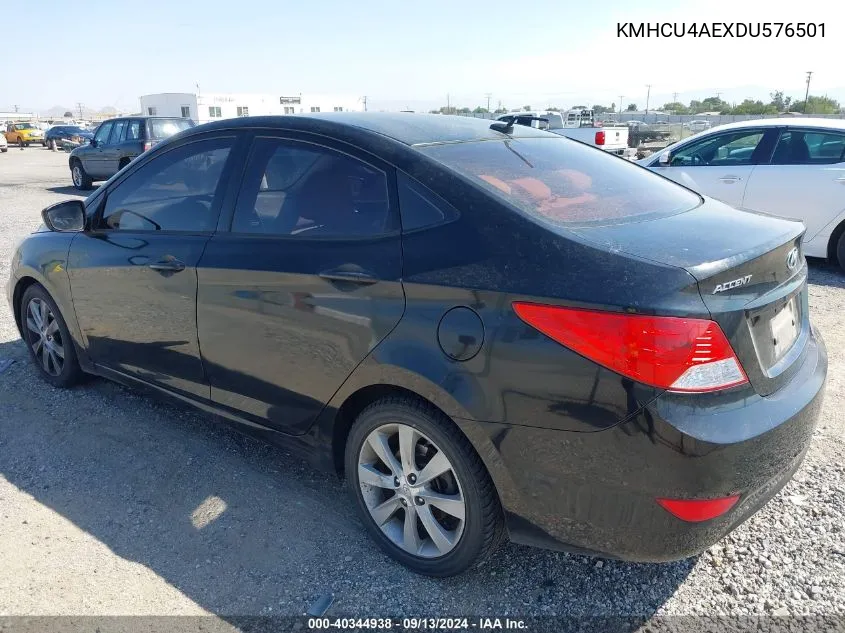 2013 Hyundai Accent Gls VIN: KMHCU4AEXDU576501 Lot: 40344938